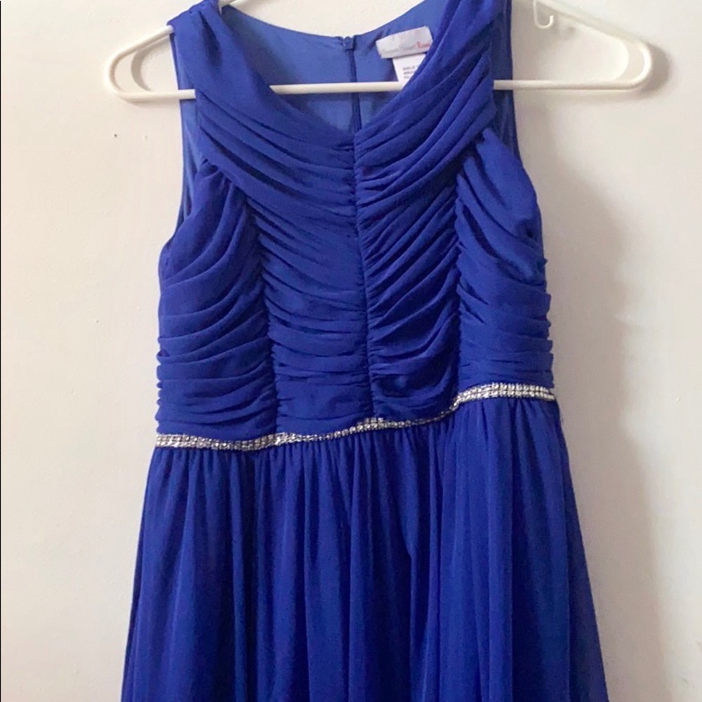 Dark blue rhinestoned dress